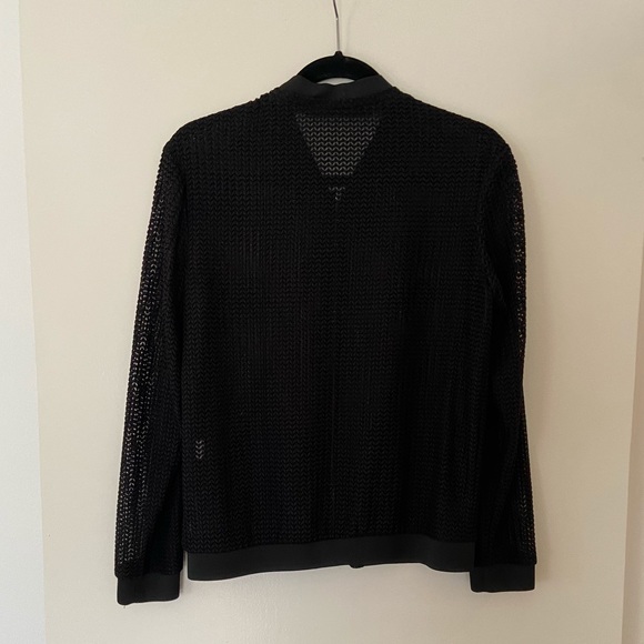 Zara Black Mesh Bomber Jacket - Picture 7 of 9